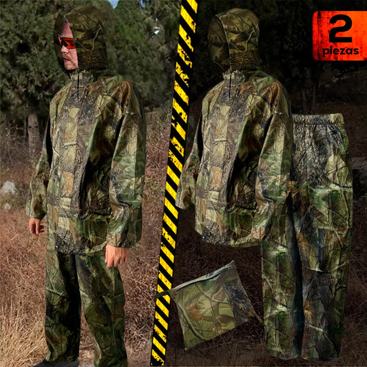 Impermeable Moto Camuflado 2 Piezas